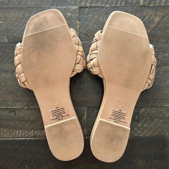 A New Day Carissa Tan Woven Slide Sandals - Picture 3 of 3